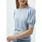 Minus | Liva knit tee - ibiza blue melange