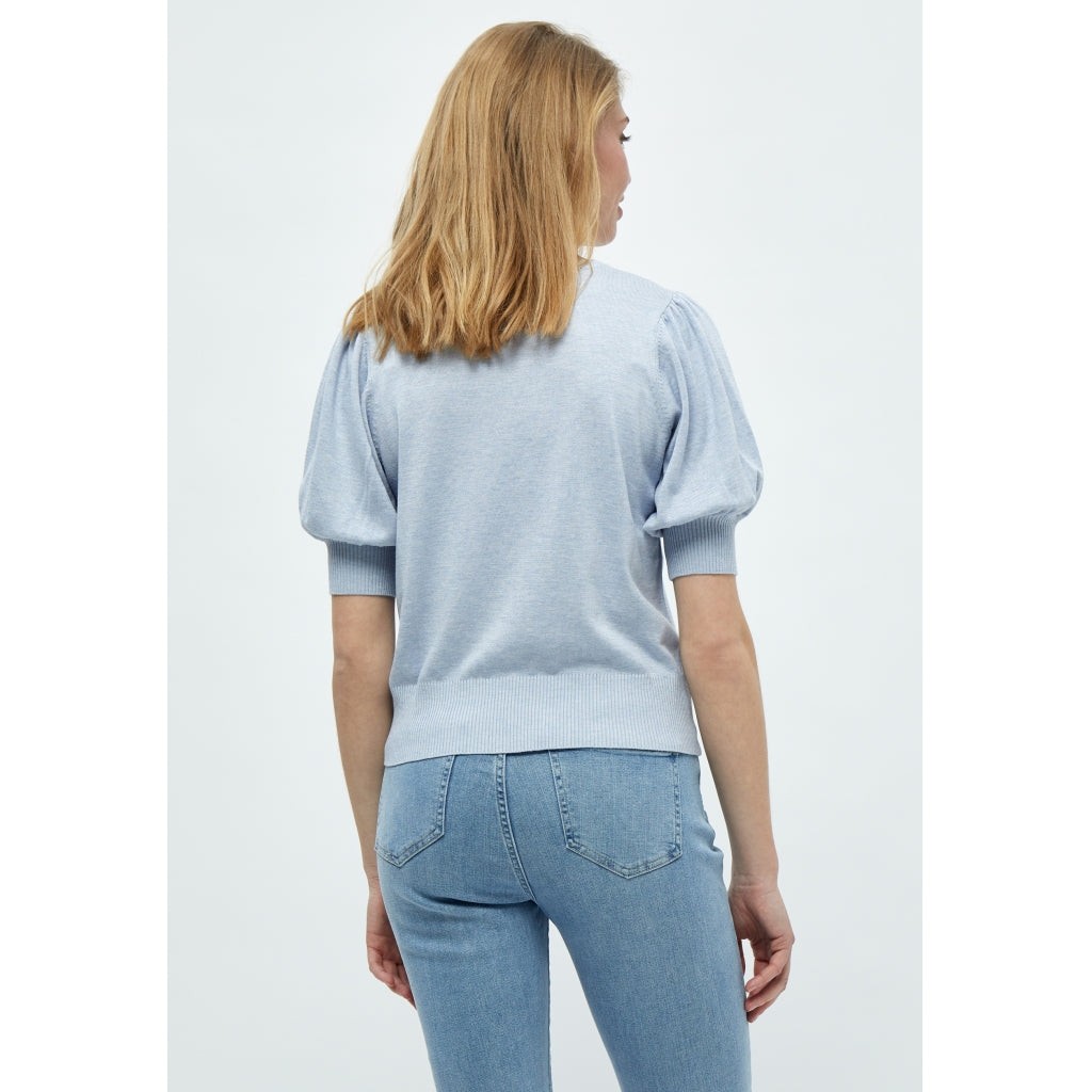 Minus | Liva knit tee - ibiza blue melange