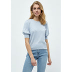 Minus | Liva knit tee - ibiza blue melange