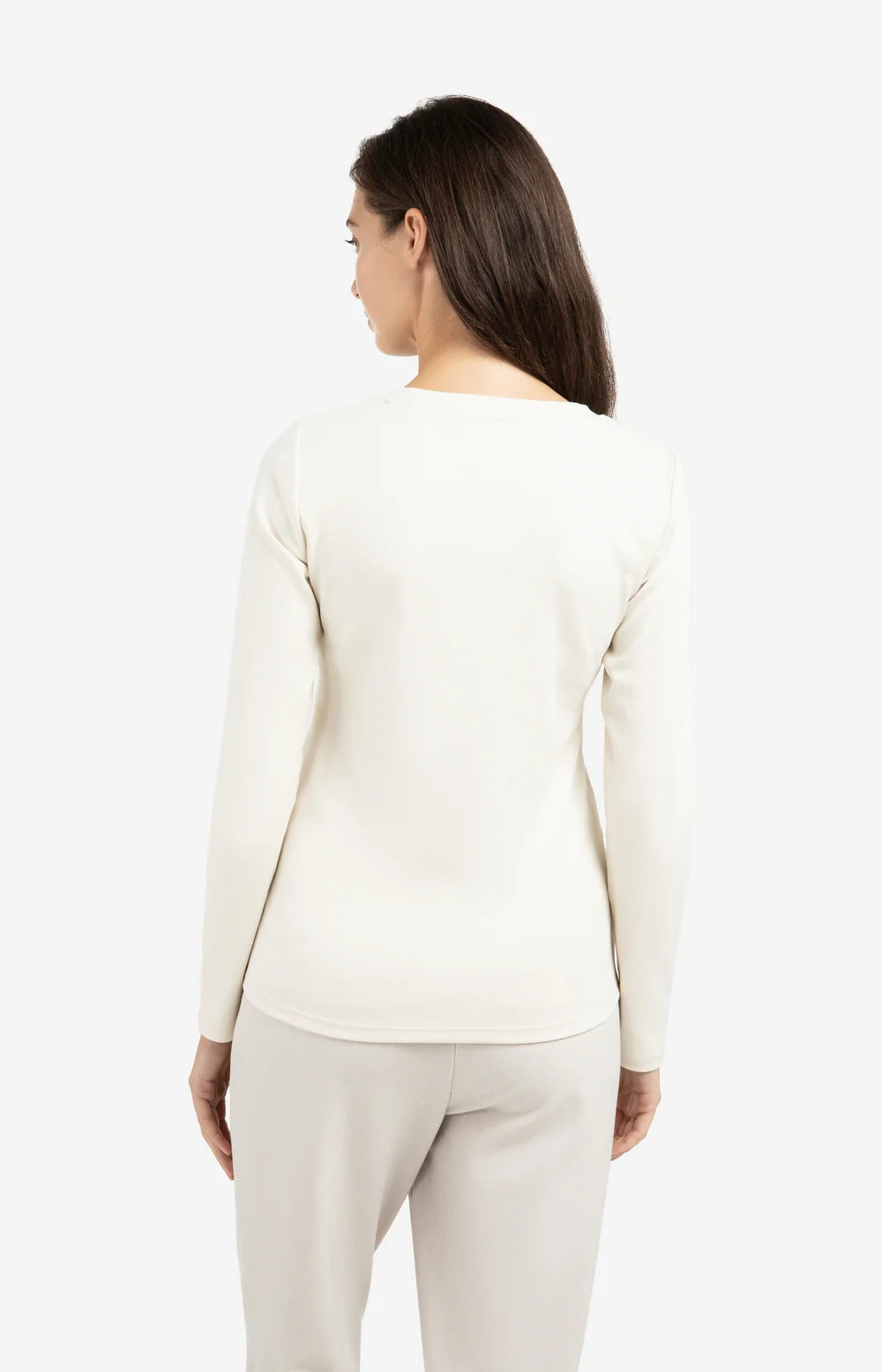 YAYA | Longsleeve Shirt Van Stevig Katoen Met Ronde Hals