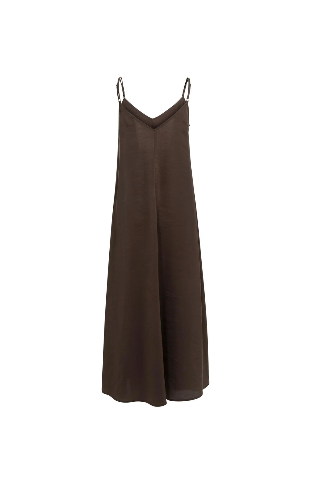 YAYA | Long Strappy Dress V-neck Aubergine