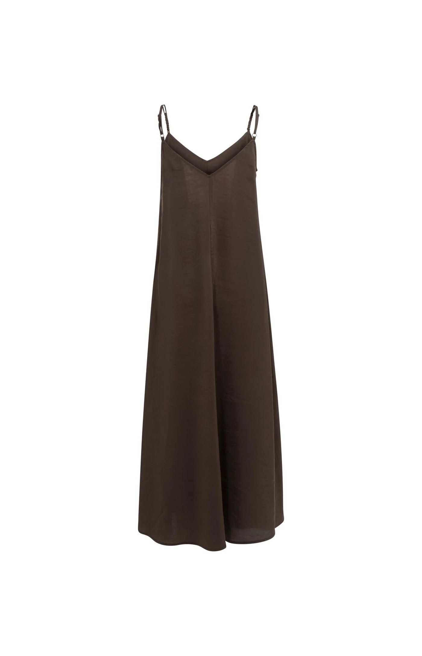 YAYA | Long Strappy Dress V-neck Aubergine