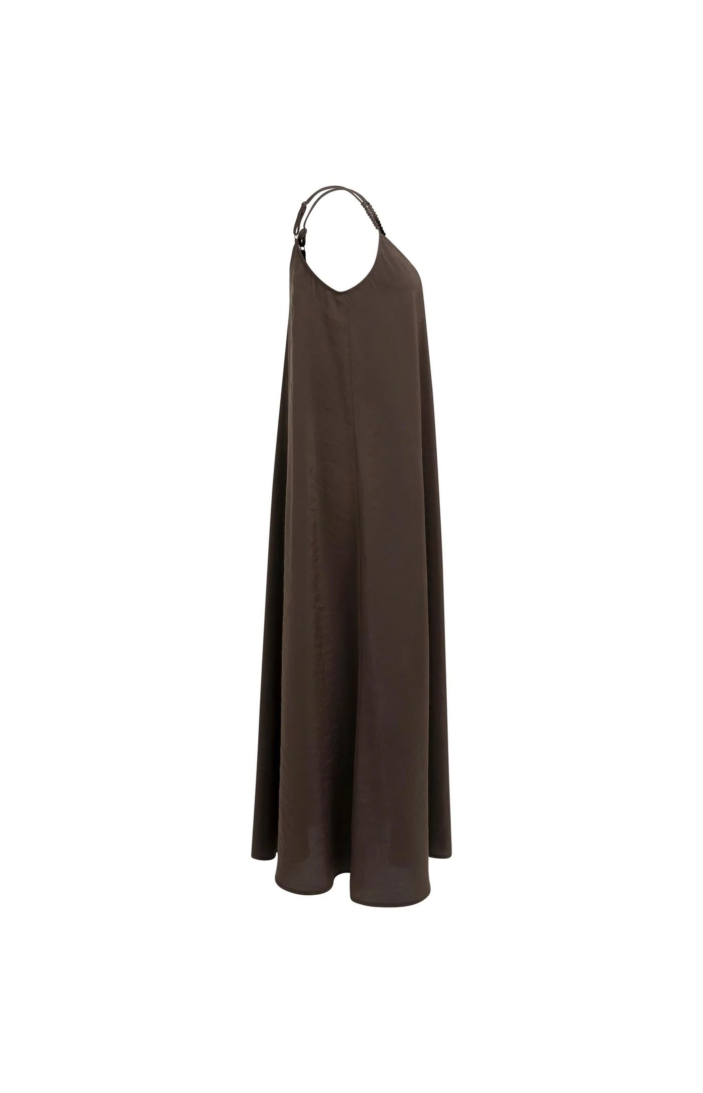 YAYA | Long Strappy Dress V-neck Aubergine