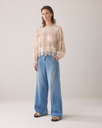 Summum Woman | Longsleeve top lace - pebble beige - 871922474