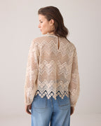 Summum Woman | Longsleeve top lace - pebble beige - 871922474