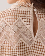 Summum Woman | Longsleeve top lace - pebble beige - 871922474