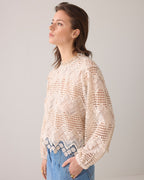 Summum Woman | Longsleeve top lace - pebble beige - 871922474