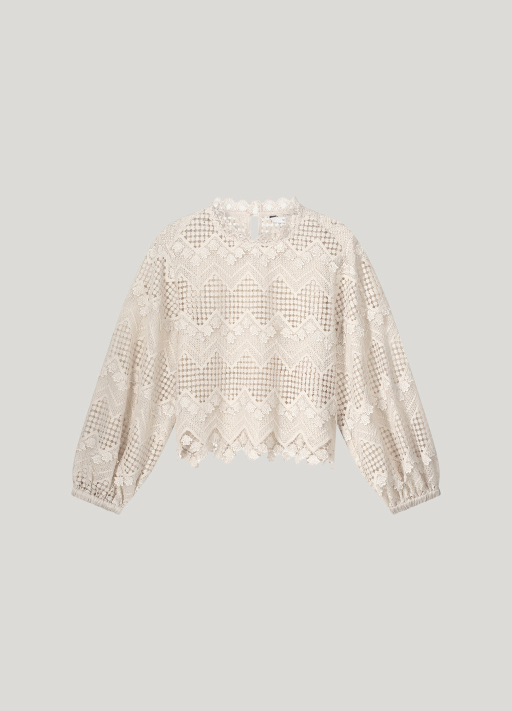 Summum Woman | Longsleeve top lace - pebble beige - 871922474