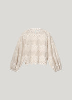 Summum Woman | Longsleeve top lace - pebble beige - 871922474