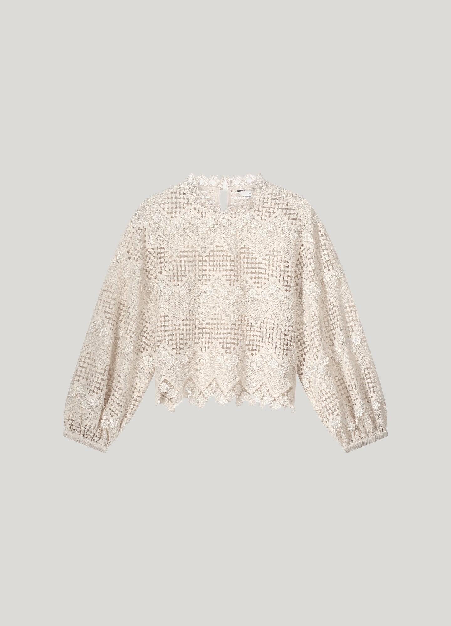 Summum Woman | Longsleeve top lace - pebble beige - 871922474