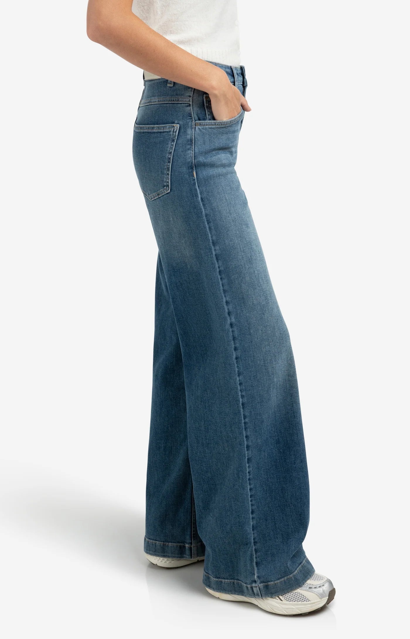 YAYA | Losse jeans met hoge taille en wijde pijpen
