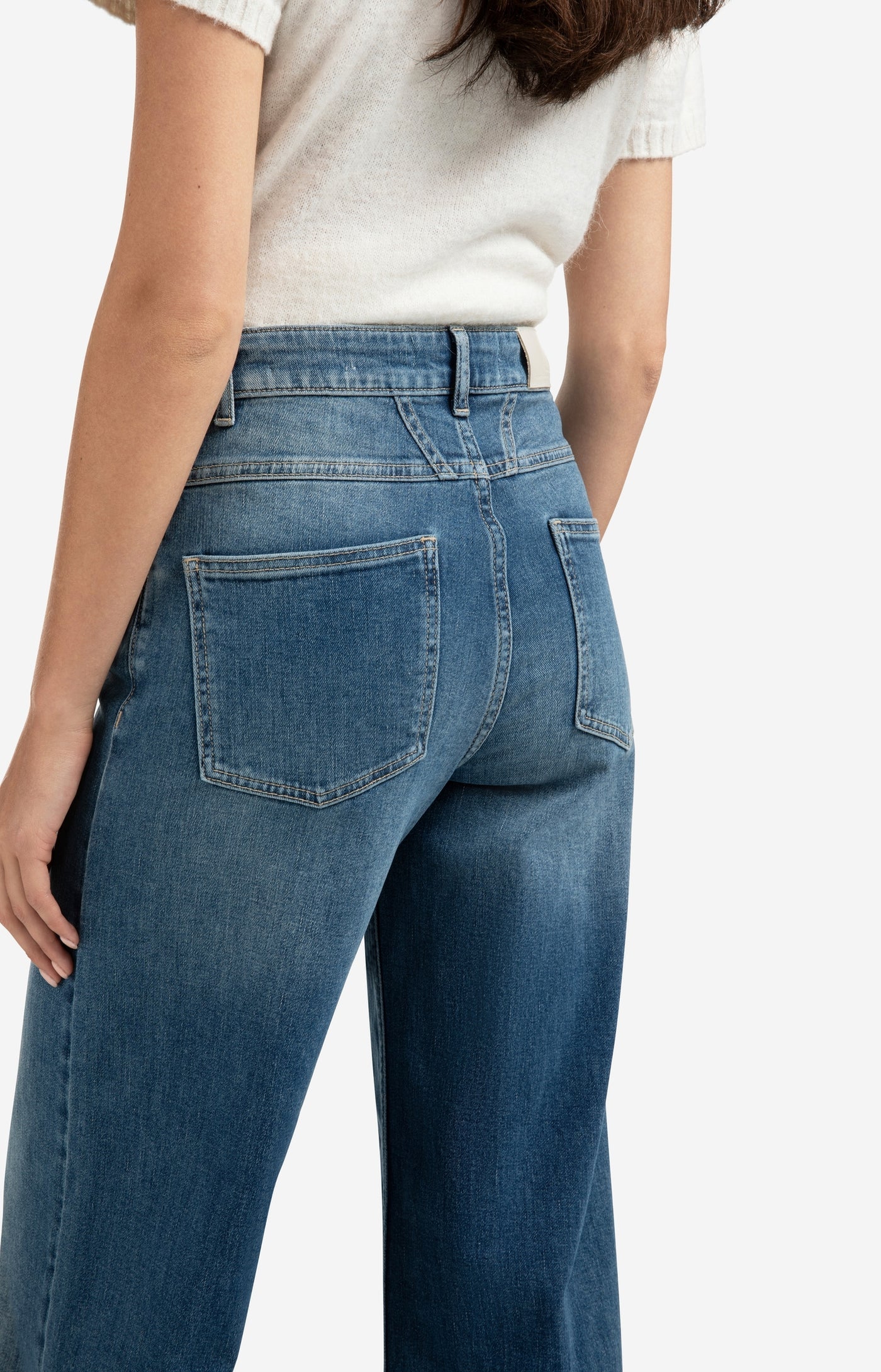 YAYA | Losse jeans met hoge taille en wijde pijpen