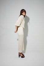 Imprevu | Rebecca Flower Maxi Skirt Natural Lace