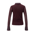 YAYA | Mesh Top Bordeaux