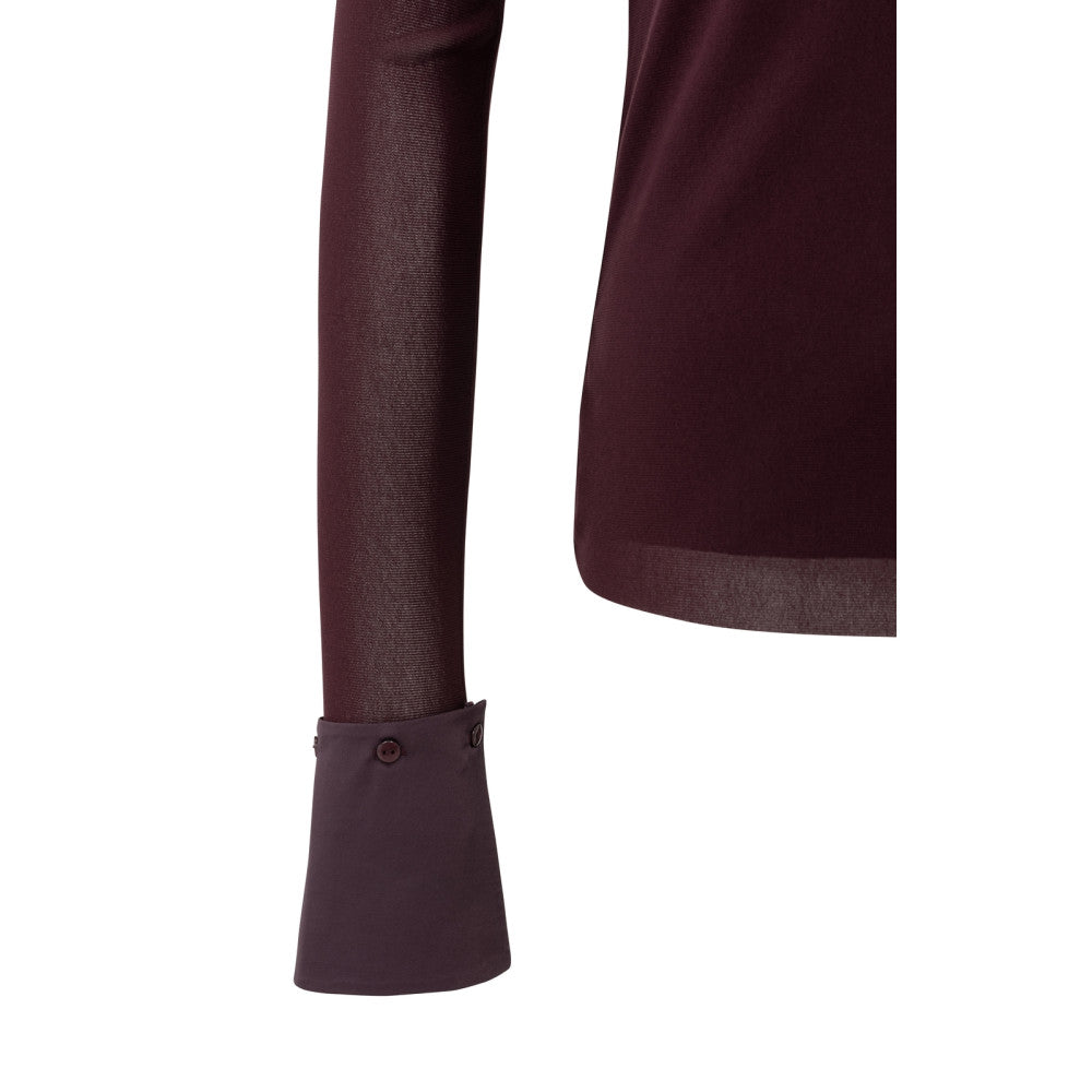 YAYA | Mesh Top Bordeaux