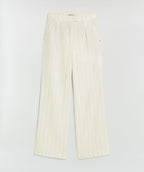 Josh V. | Mies  - high waisted wide leg pantalon met lurex - light ecru - JV-2506-0402
