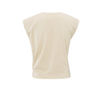 YAYA | Mouwloze top met knoopdetail - summer sand - 01-709278-505