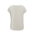 YAYA | Mouwloze top met V-hals in materiaalmix - 01-701201-407