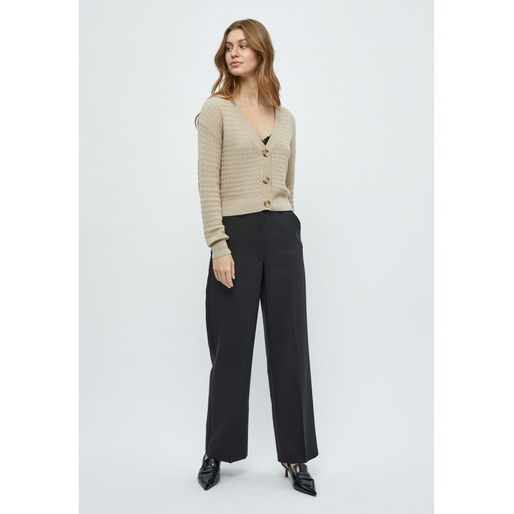 Peppercorn | Ona v-neck long sleeve knit cardigan - feather grey