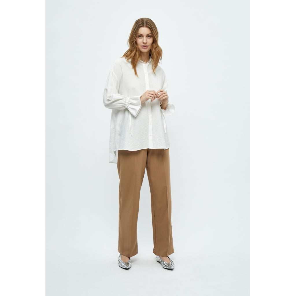 Peppercorn | Orinna long sleeve tie cuff shirt - gardenia