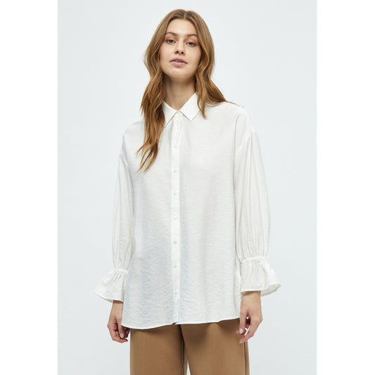 Peppercorn | Orinna long sleeve tie cuff shirt - gardenia