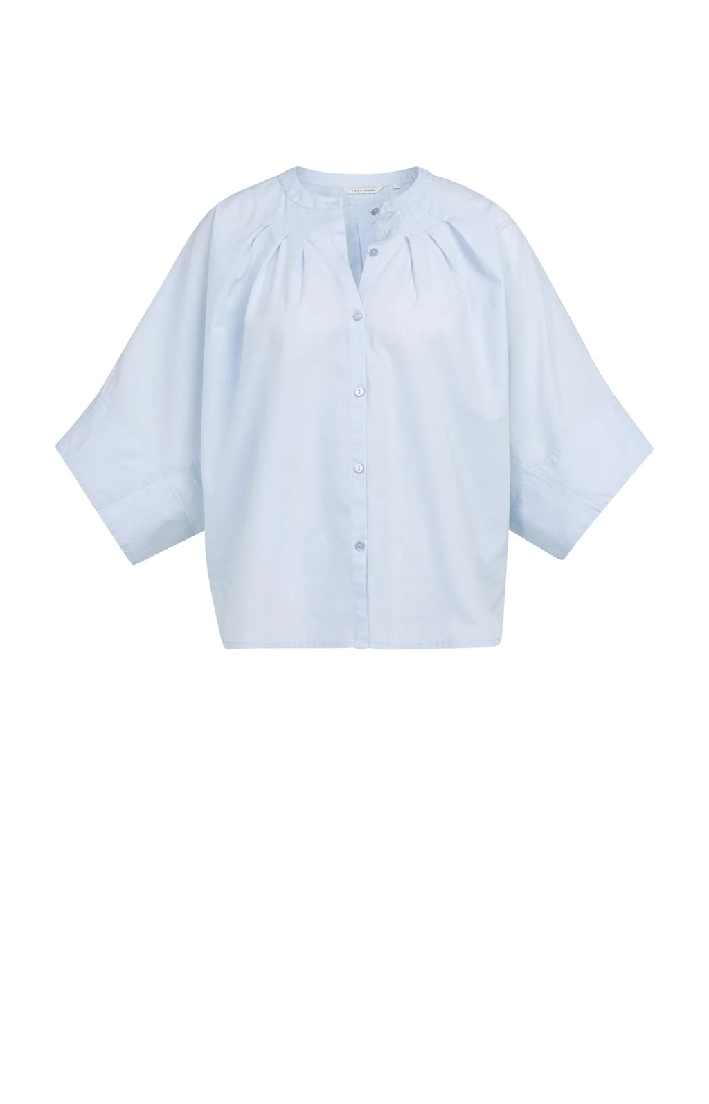 YAYA | Oversized Blouse Met Vleermuismouwen En Plooidetails Light Blue