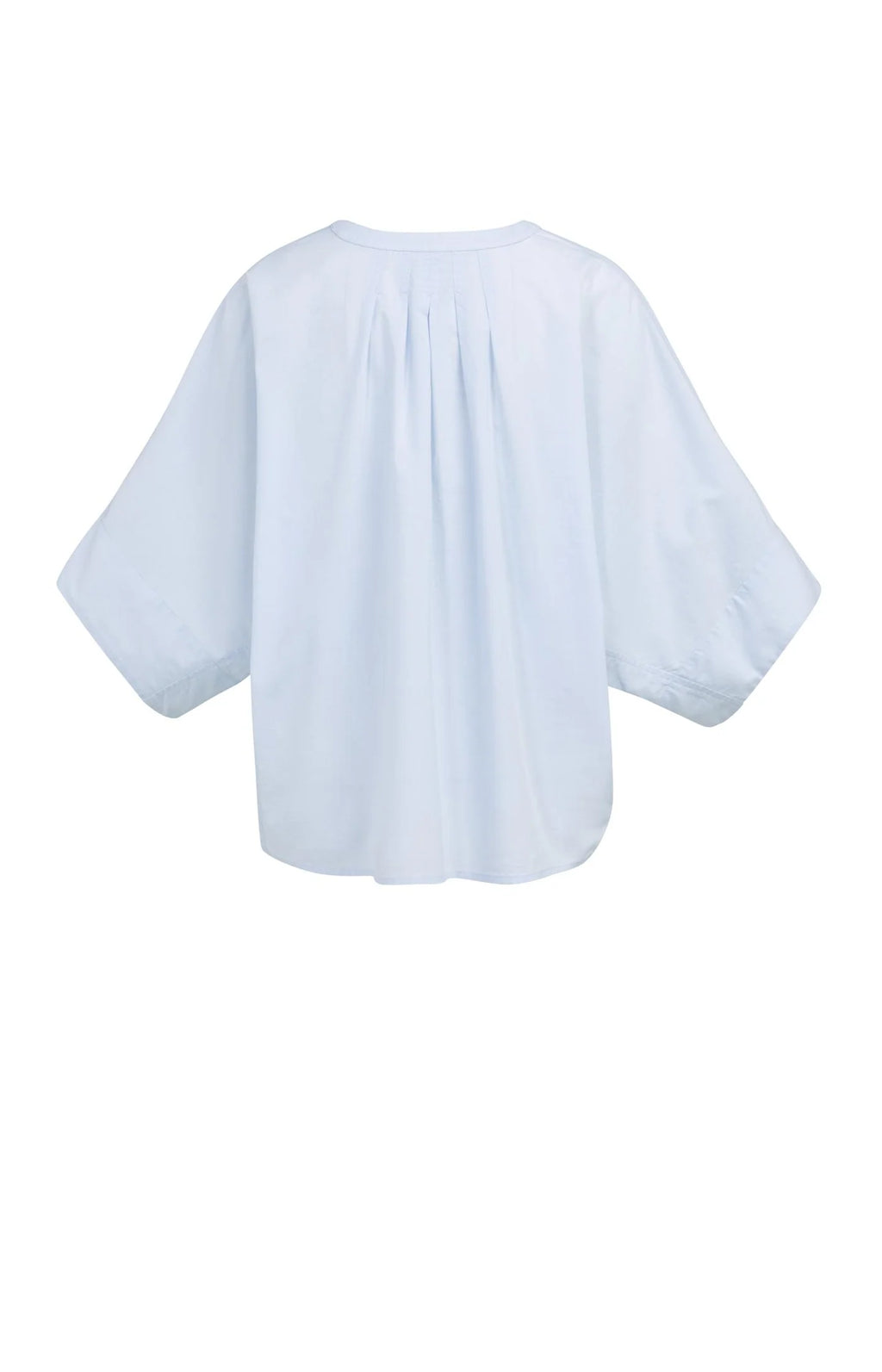 YAYA | Oversized Blouse Met Vleermuismouwen En Plooidetails Light Blue