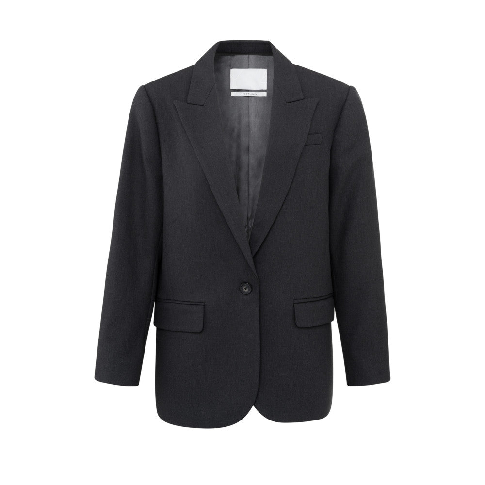 YAYA | Oversized blazer met lange mouwen, zakken en enkele knoop - 01-501051-409