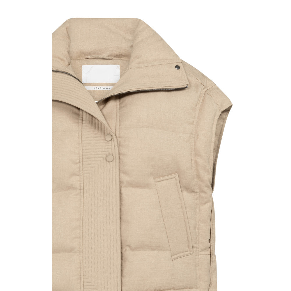 YAYA | Gewatteerde Oversized Bodywarmer Met Kraag