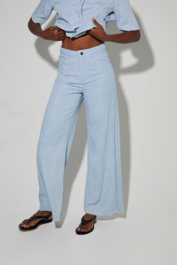 Imprevu | Gael Lyocell Pants Light Blue