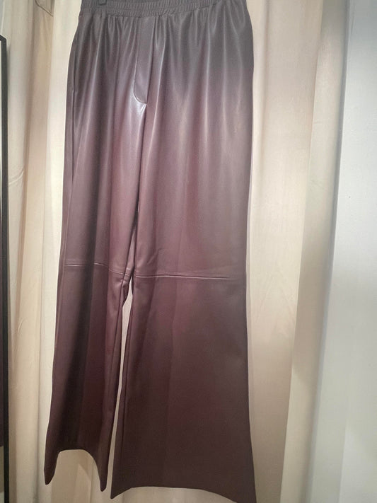 Milla by Greek Archaic Kori | pants faux leather elasticated waist - bordeaux - W25K-110571