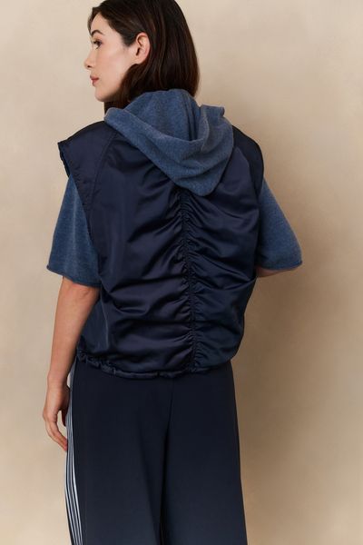 YAYA | Omkeerbare gewatteerde bodywarmer met ritssluiting - inkwell blue - 02-021005-508