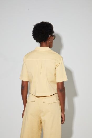 Imprevu | Mael Overhemd In Vanillekleurig Denim