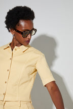 Imprevu | Mael Overhemd In Vanillekleurig Denim
