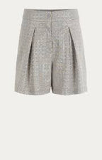 Greek Archaic Kori | shortje all-over borduurselprint - light grey/gold - S25K-310403
