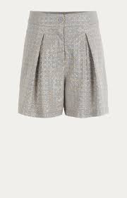 Greek Archaic Kori | shortje all-over borduurselprint - light grey/gold - S25K-310403