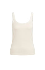 YAYA | Singlet Met Mesh Afwerking Creme Beige