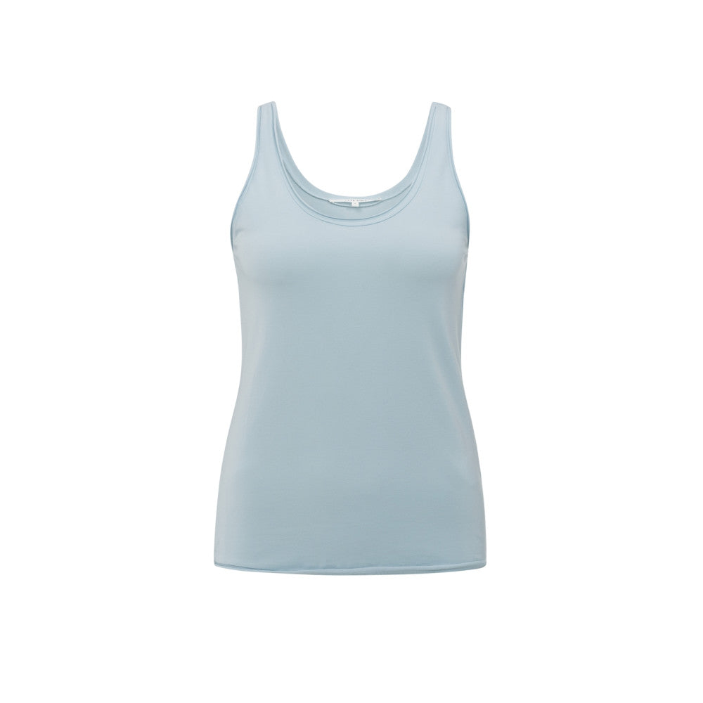 YAYA | Singlet met diepe ronde halslijn - babyblue - 01-729040-506