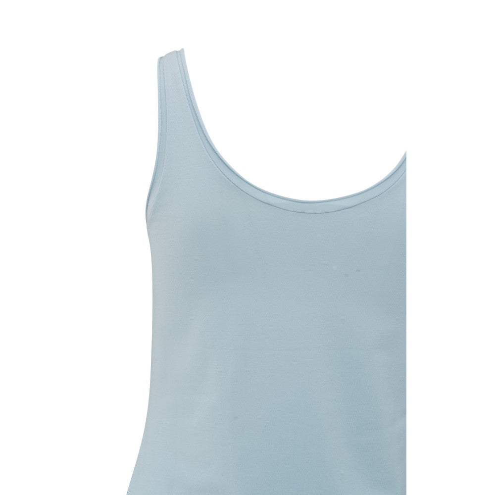 YAYA | Singlet met diepe ronde halslijn - babyblue - 01-729040-506
