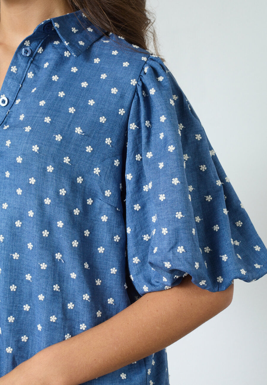 Sisters Point | Ella Shirt Blue Flower