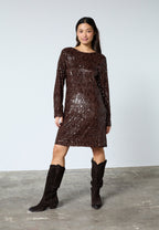 Sisters Point | Paillet Jurk Bruin - GAVEA