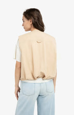 YAYA | Mouwloos Zomerjack Desert Beige
