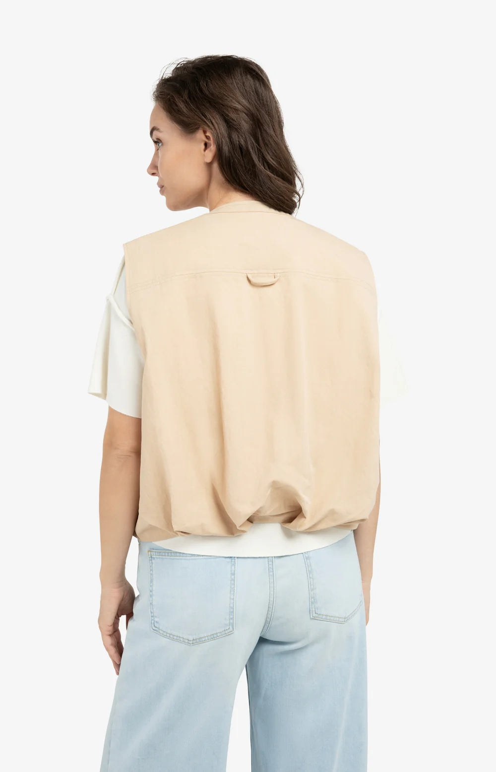 YAYA | Mouwloos Zomerjack Desert Beige