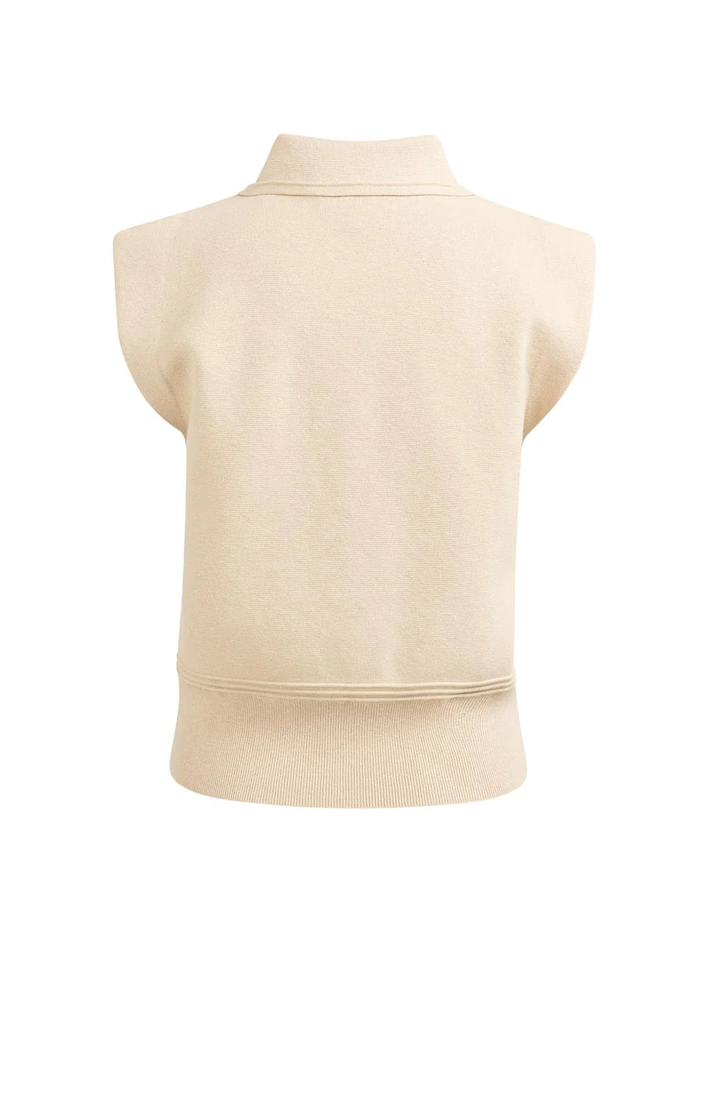 YAYA | Mouwloze Trui Desert Beige