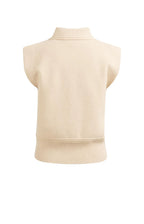 YAYA | Mouwloze Trui Desert Beige