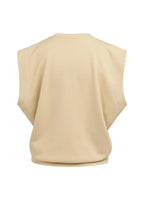 YAYA | Sleeveless V-Neck Sweater Relaxed Fit Semolina Brown