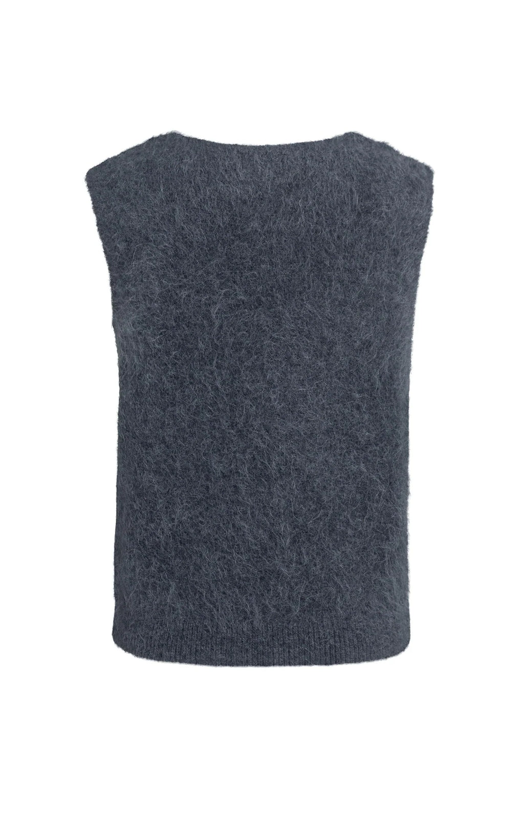 YAYA | Soft Knit Spencer V-Neck Odyssey Gray Melange