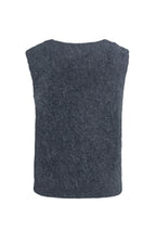 YAYA | Soft Knit Spencer V-Neck Odyssey Gray Melange