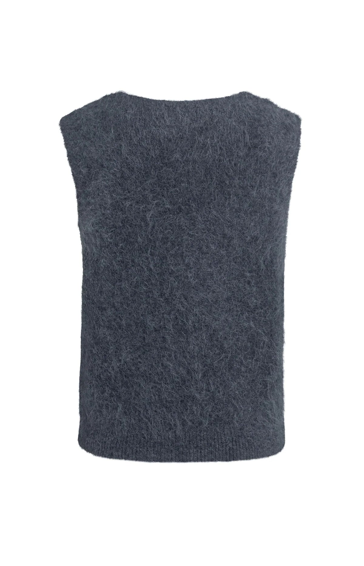 YAYA | Soft Knit Spencer V-Neck Odyssey Gray Melange