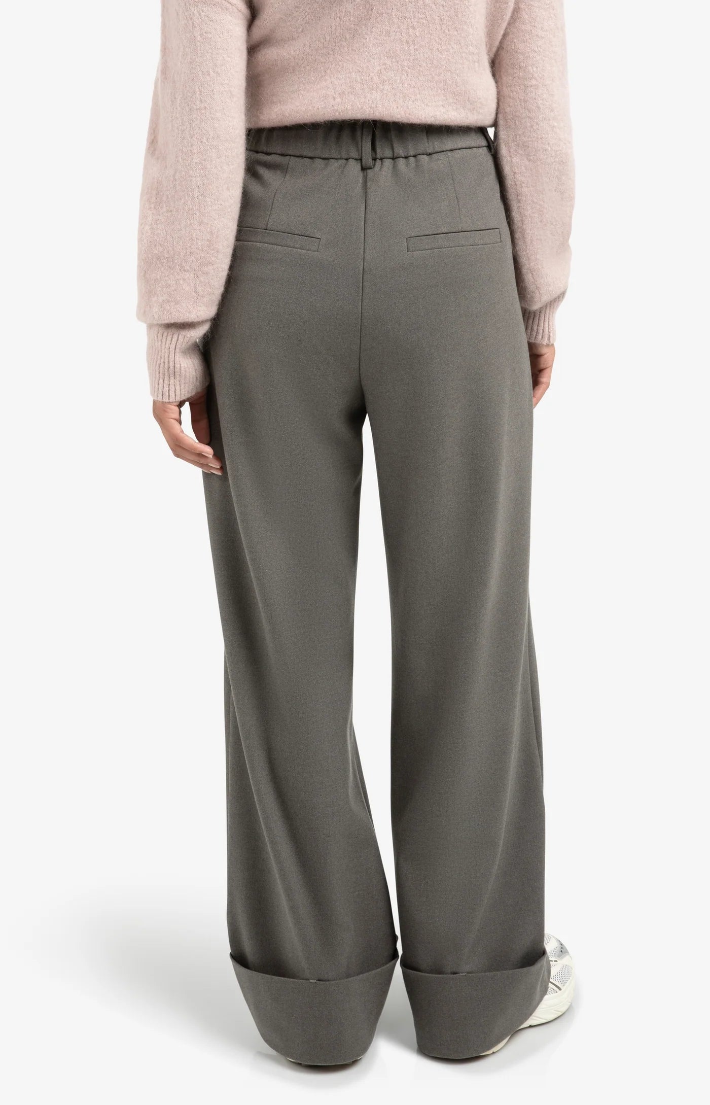 YAYA | Soft Structured Pants Cloud Grey Melange